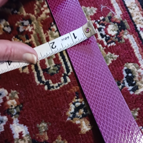 WHBM Raspberry Faux Croc Belt with Embellishment - Picture 5 of 11